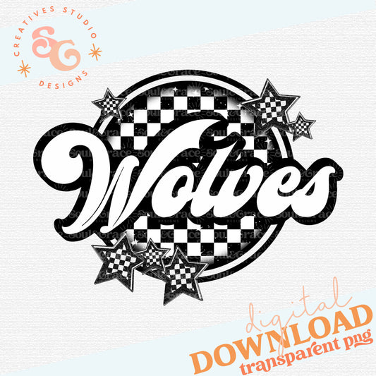 Wolves Checker Mascots