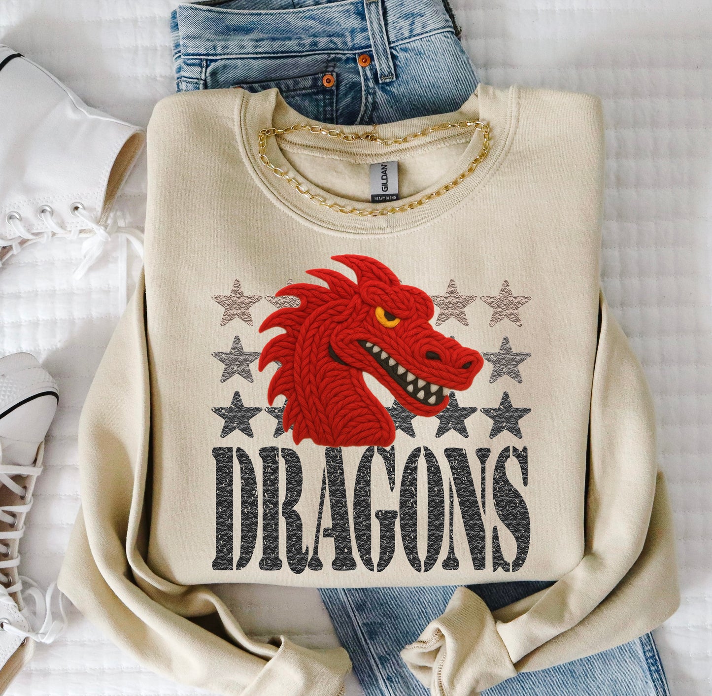 YARN MASCOTS DRAGONS RED