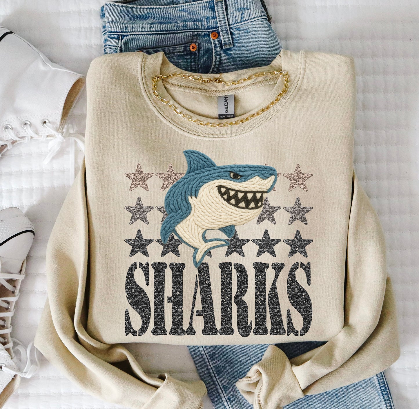 YARN MASCOTS SHARKS