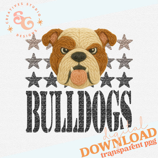 YARN MASCOTS BULLDOGS