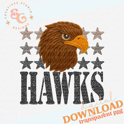 YARN MASCOTS HAWKS
