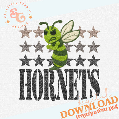 YARN MASCOTS HORNETS GREEN