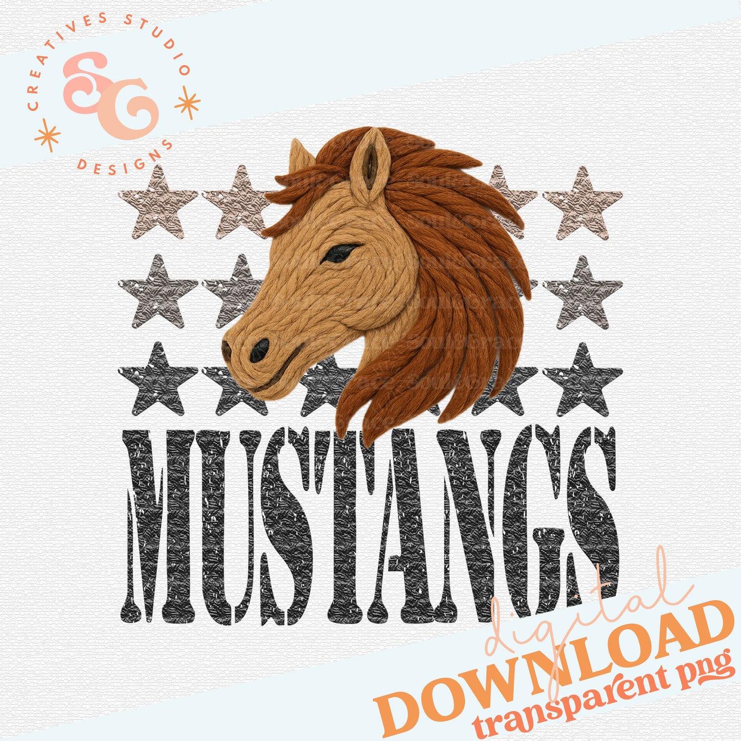YARN MASCOTS MUSTANGS