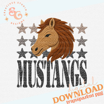YARN MASCOTS MUSTANGS
