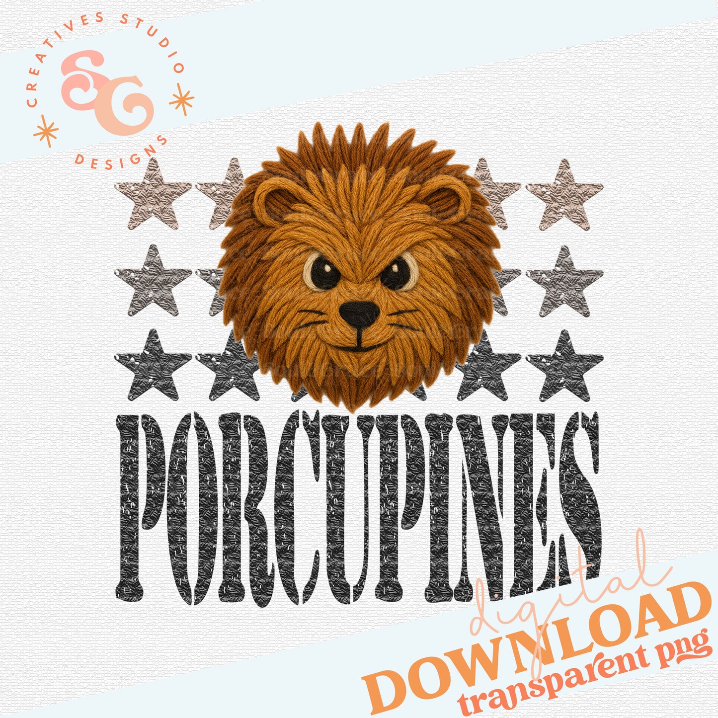 YARN MASCOTS PORCUPINES