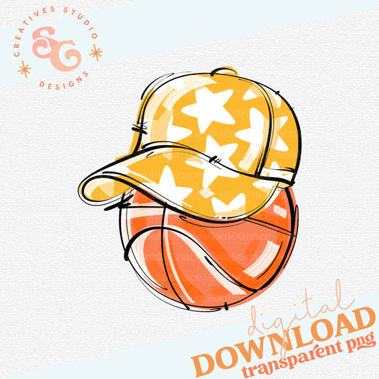 YELLOW PLAY BALL HAPPY FACE BASKETBALL