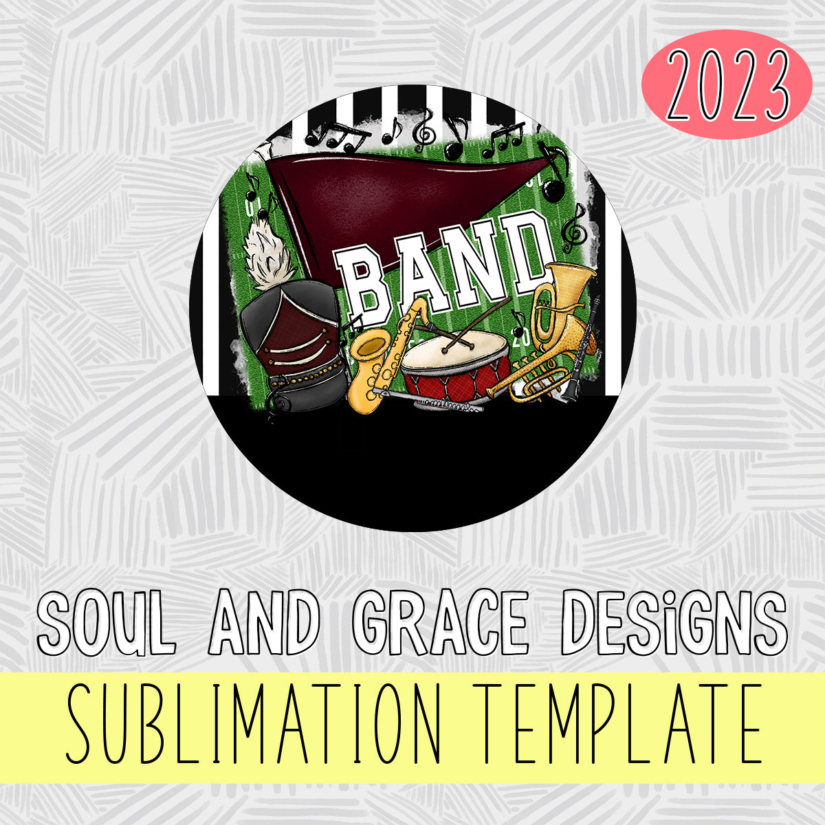 Band Tag Ornament Maroon – Soul & Grace Designs