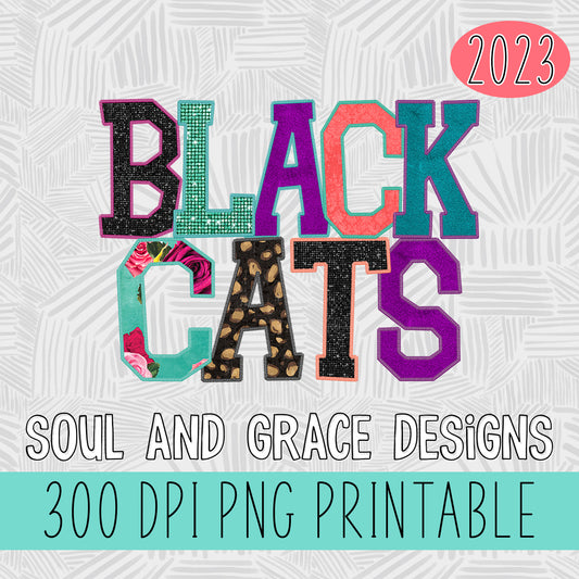 BlackCats Faux Applique