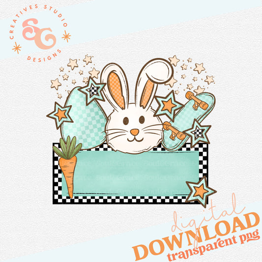 BOYS BUNNY NAMEPLATE