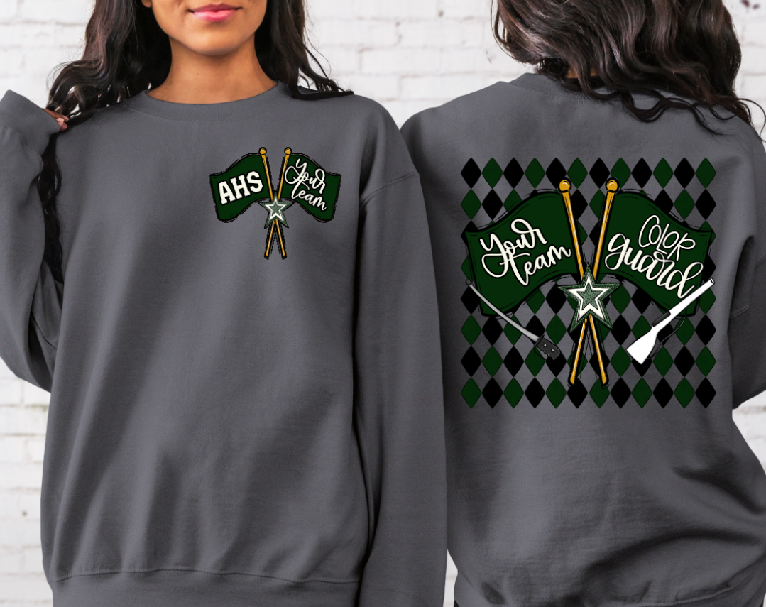 COLOR GUARD ARGYLE DARK GREEN