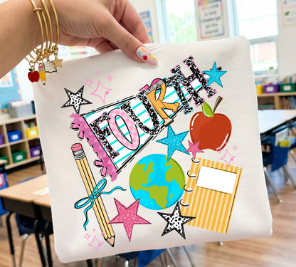 BACK TO SCHOOL NAME PENNANT FOURTH