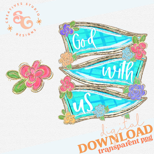 FAITH PENNANT BANNER - GOD WITH US