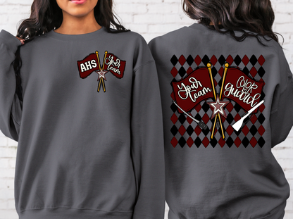 COLOR GUARD ARGYLE MAROON