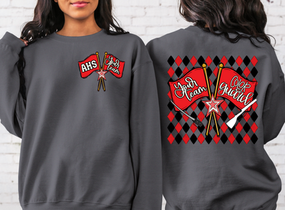 COLOR GUARD ARGYLE RED