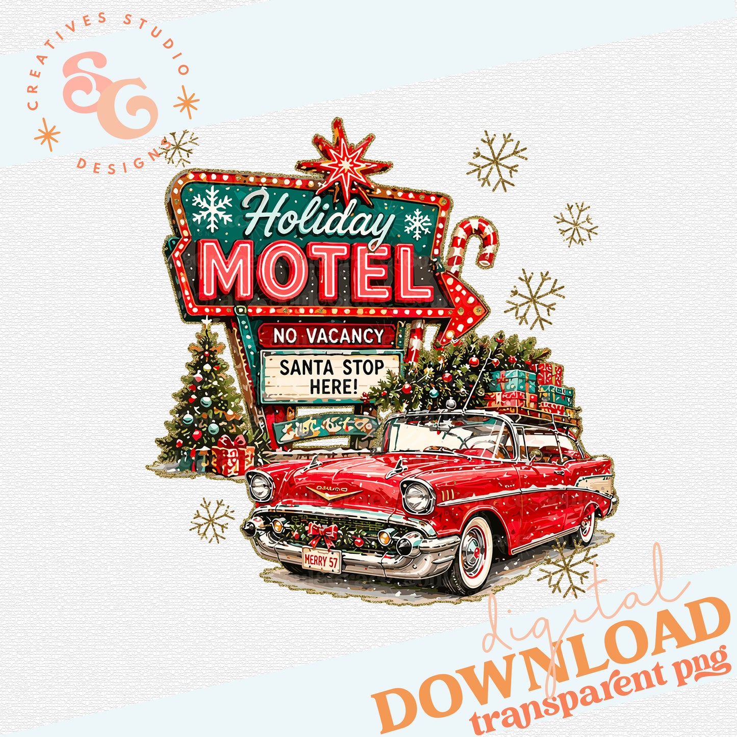 SANTA STOP HERE - MERRY 57