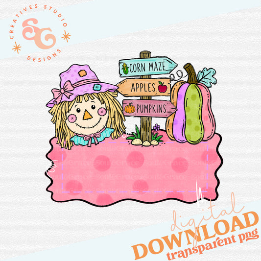 SCARECROW NAME PLATE GIRL