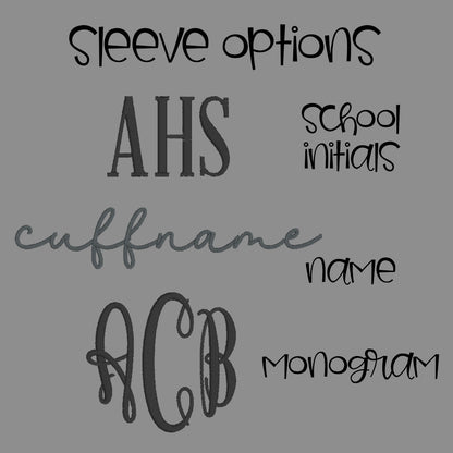 Custom Graduation Year or Player Number Sweatshirt – Personalized Sleeves for School Spirit, Sports, or Activities