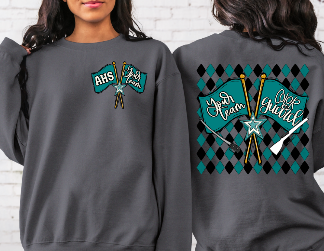 COLOR GUARD ARGYLE TEAL