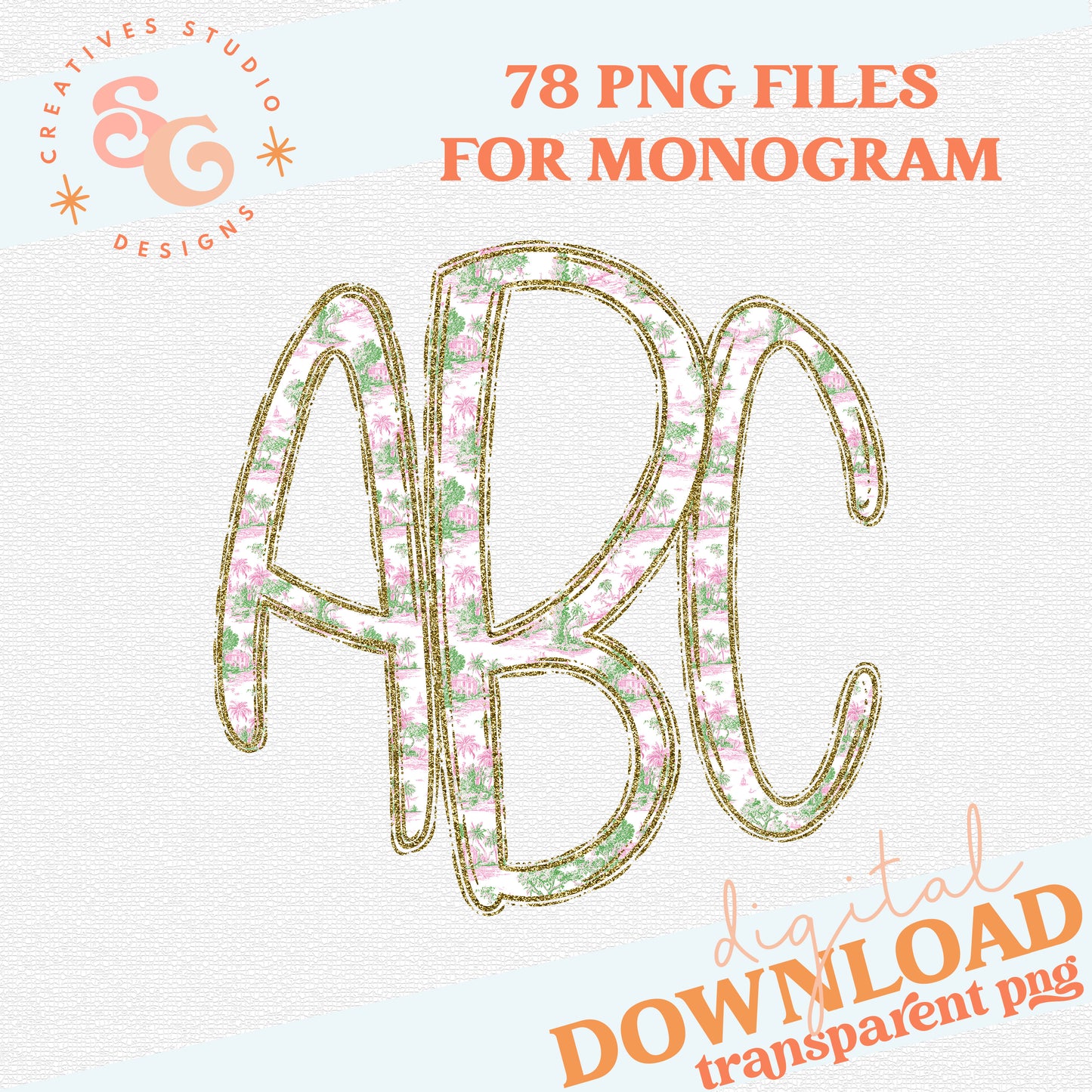 TOILE DOODLE MONOGRAM