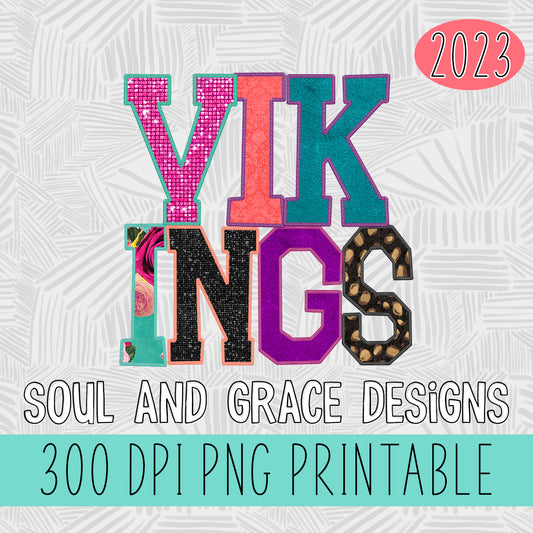 Vikings Faux Applique