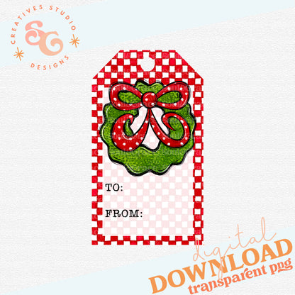 Wreath Gift Tag