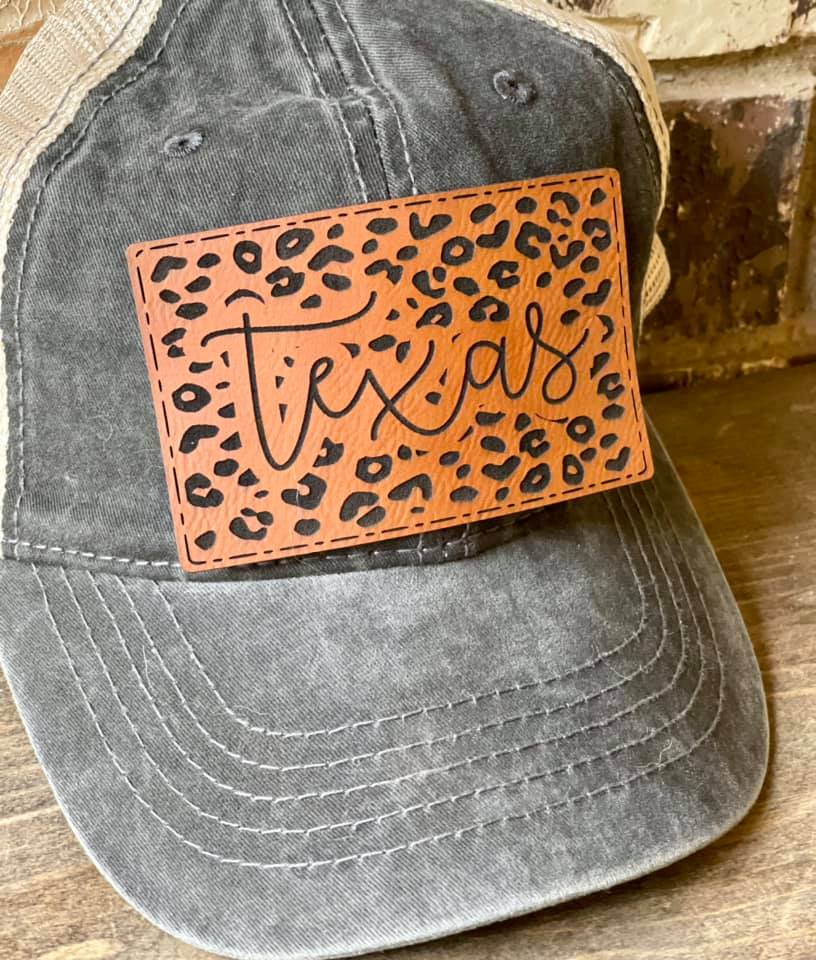 Stitched Leopard Texas Patch