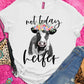 Not Today Heifer watercolor cow