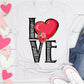Black and White LOVE with Heart