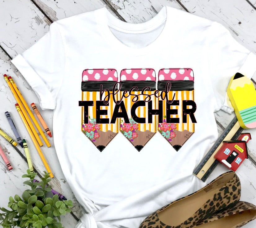Blessed Teacher Pencil Trio