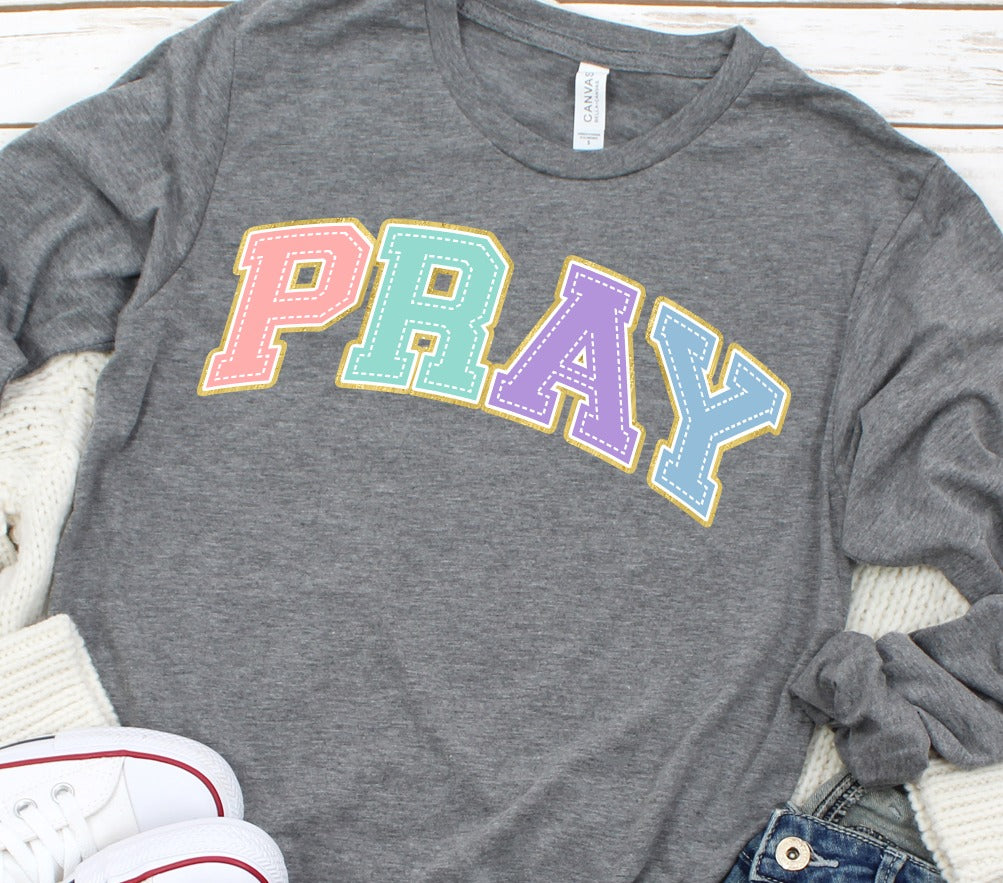 Pray [two versions] Varsity Stitch