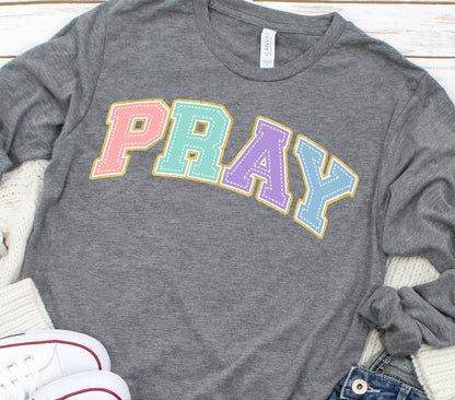Pray [two versions] Varsity Stitch