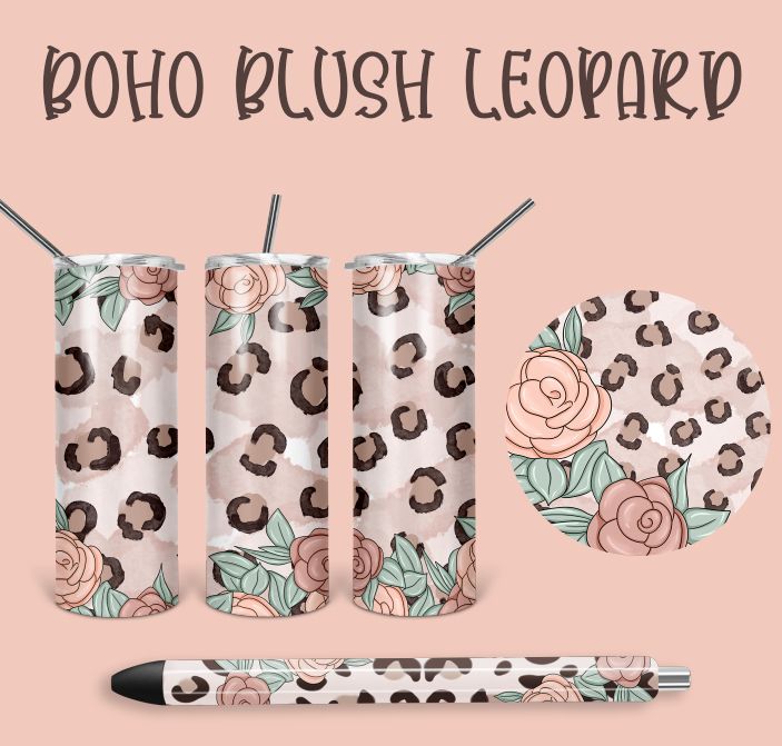 Boho Blush Leopard Sublimation Set