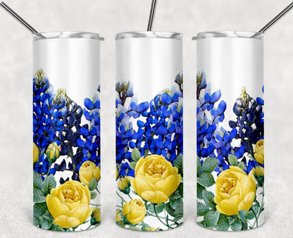 Bluebonnets and Yellow Roses Sublimation Set