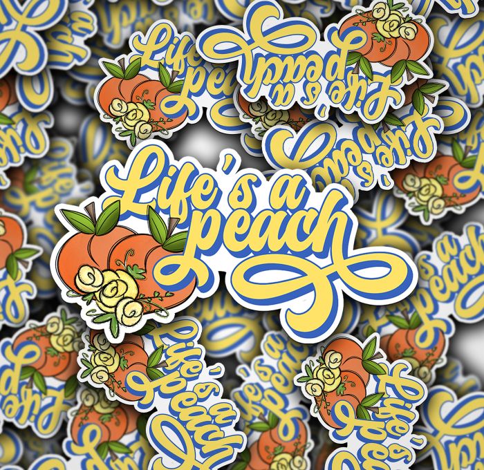 Life's A Peach  [Print & Cut Sticker]