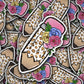 Leopard Pencil with Flowers [Print & Cut Sticker]
