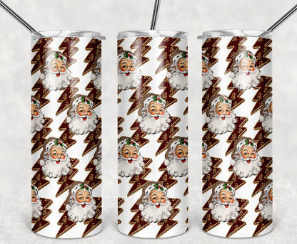 Vintage Santa On Lightning Bolts 20 oz   [TUMBLER WRAP]