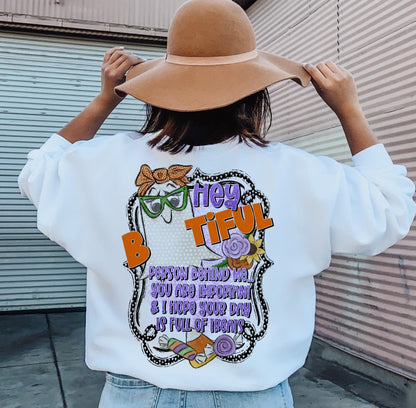 Hey Bootiful Front & Back Design