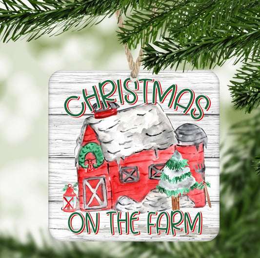 Christmas on the Farm Ornament