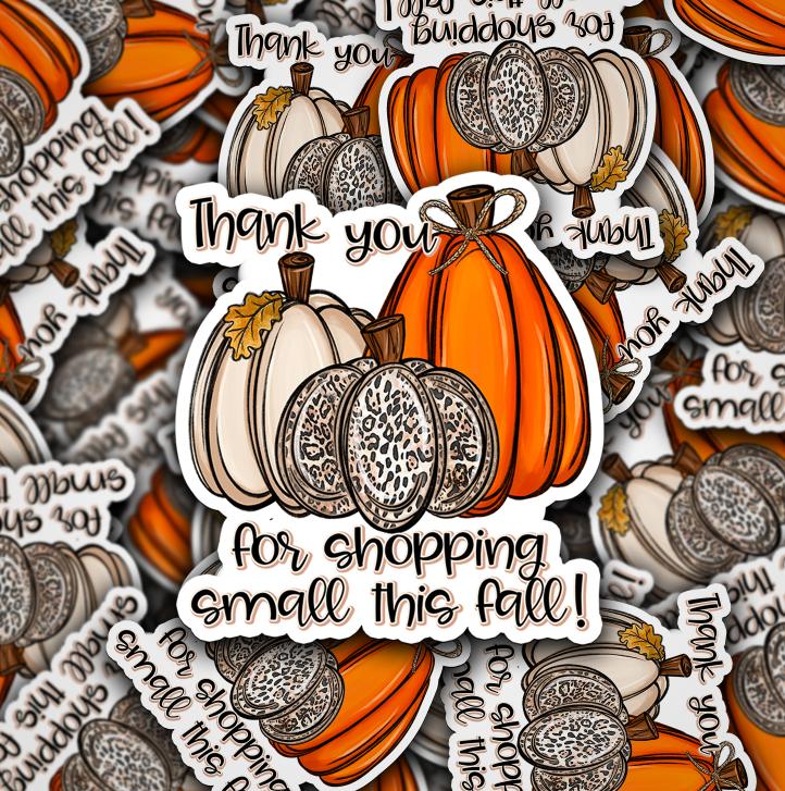 Thank You for Shopping Small This Fall [Print and Cut Design]