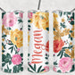 Romantic Floral Sublimation Tumbler Wrap with BONUS Pen Wrap [20 oz Tumbler]