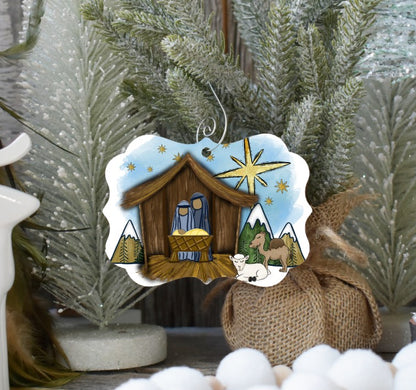 Mountain Nativity Scene