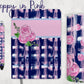 Preppy in Pink Set [pen wrap, tumbler wrap, journal [3], square, circle, rectangle]