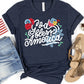 God Bless America White Print