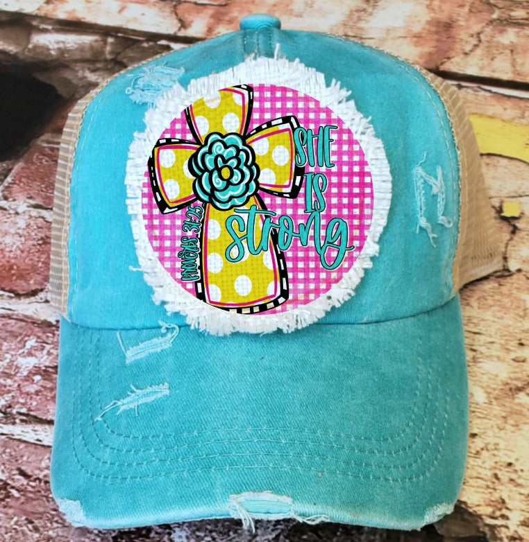 She is Strong Hat Patch Set [includes circle, square and oval]