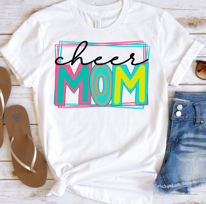 Cheer Mom Bright Letters