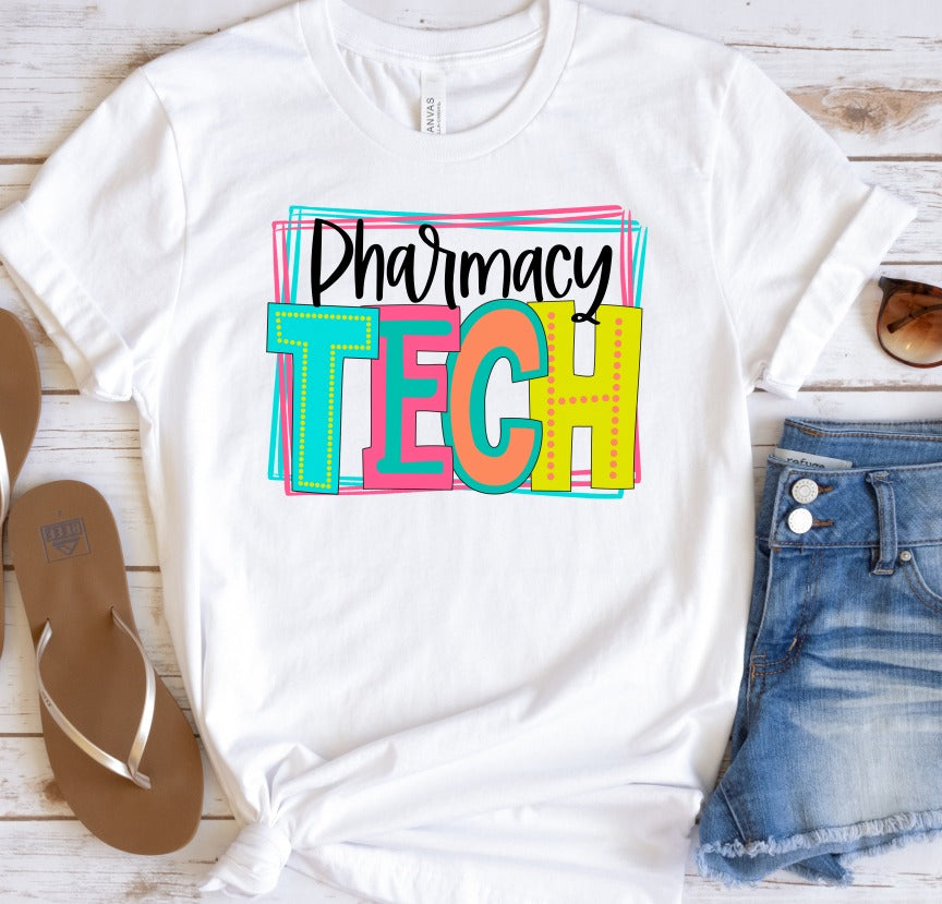 Pharmacy Tech Bright Letters