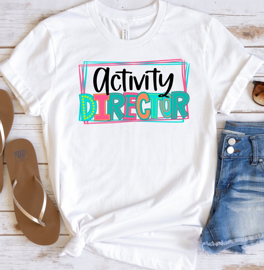 Activity Director Bright Letters