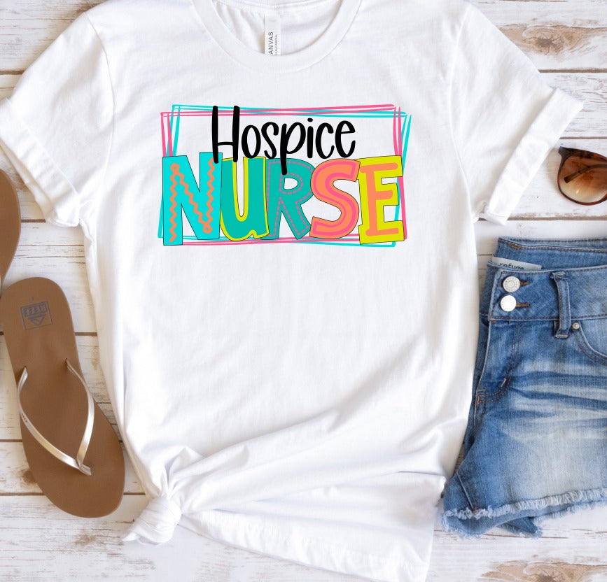 Hospice Nurse Bright Letters
