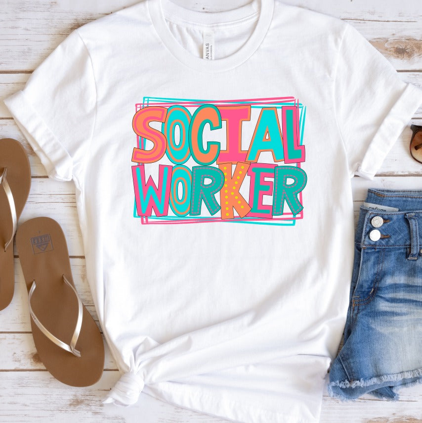 Social Worker Bright Letters