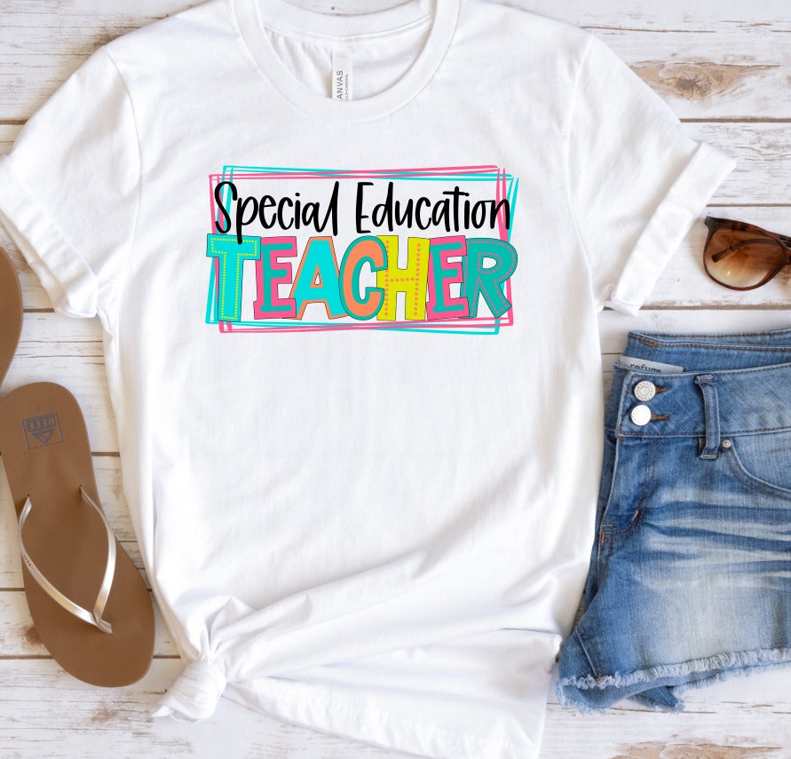 Special Education Teacher Bright Letters